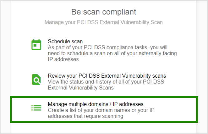 Print screen on managing multiple domains