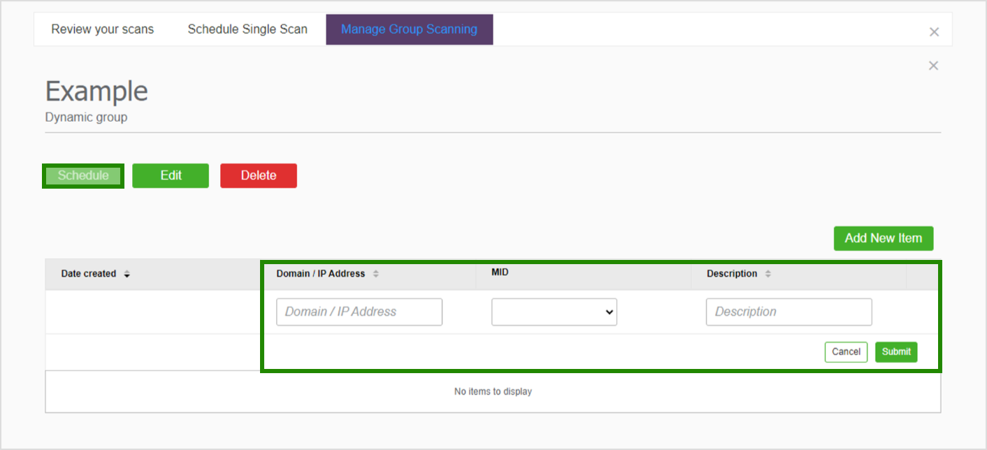 Submit and schedule print screen