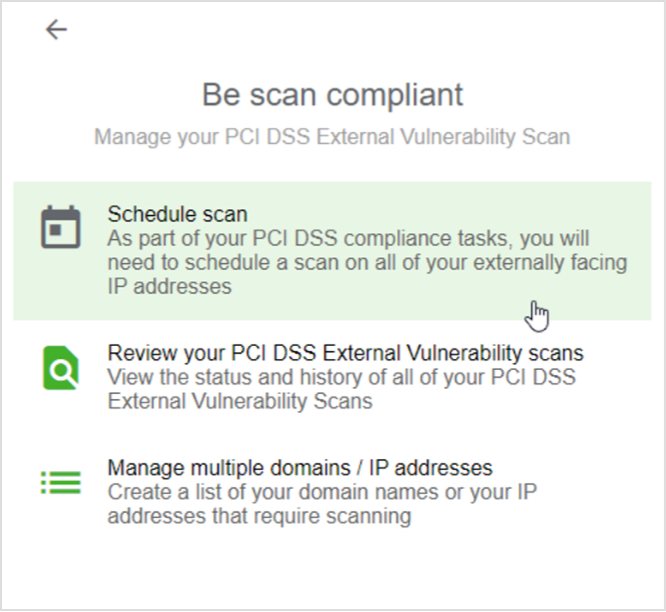 Print screen to schedule scan