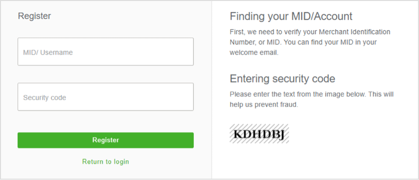 Print screen to login with new credentials
