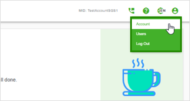 Go to account print screen