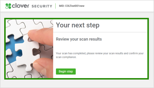 Reviewing scan results print screen