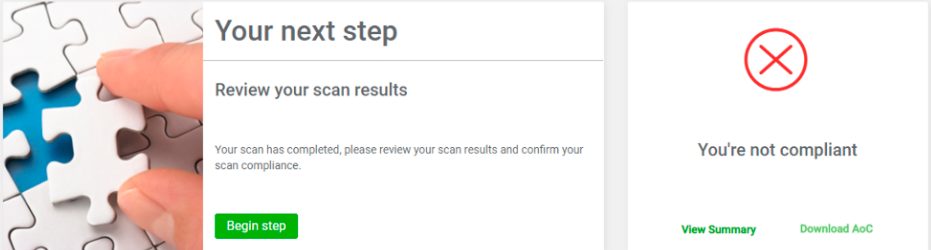 Reviewing scan results's print screen