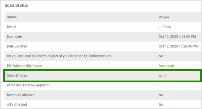 Review your scans menu print screen